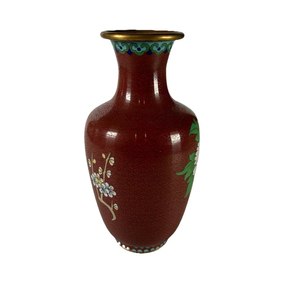 Vintage Chinese‎ Cloisonné Vase 8